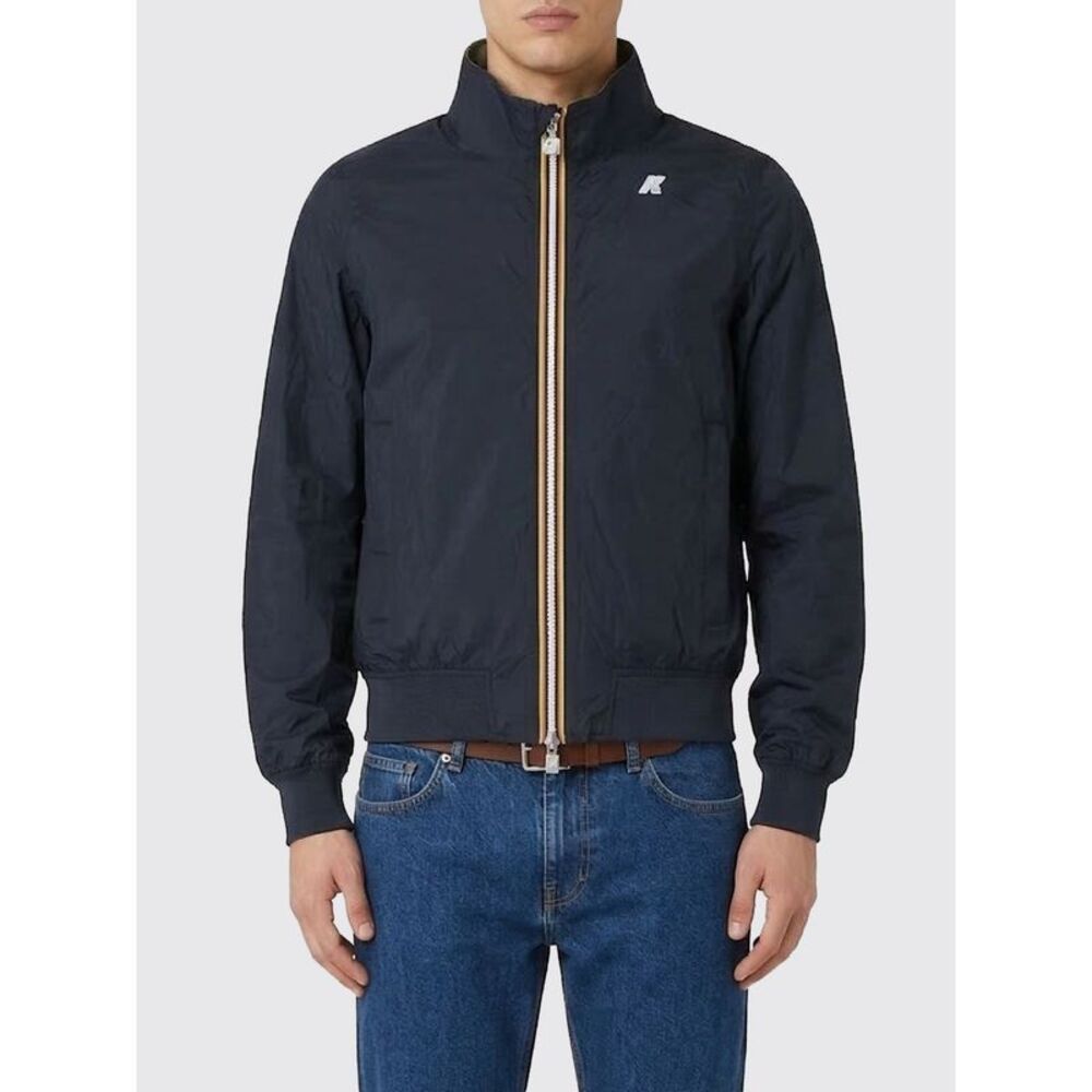 K-Way Men Arsene Plus.2 Nylon Bomber Jacket With Logo K-Way